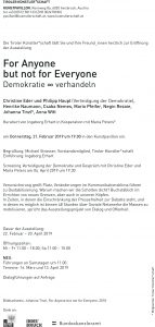 For Anyone But Not For Everyone Einladung 2