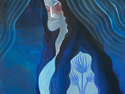 La Bleu 2, Marie Aly. oil on canvas, 2014