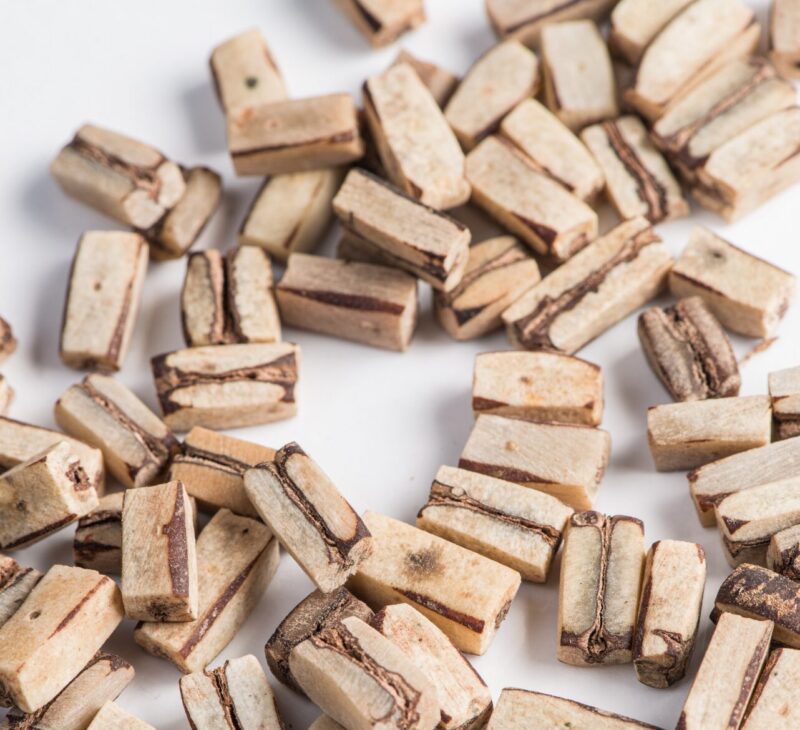 Foto mit gefeilten Dattelkernen